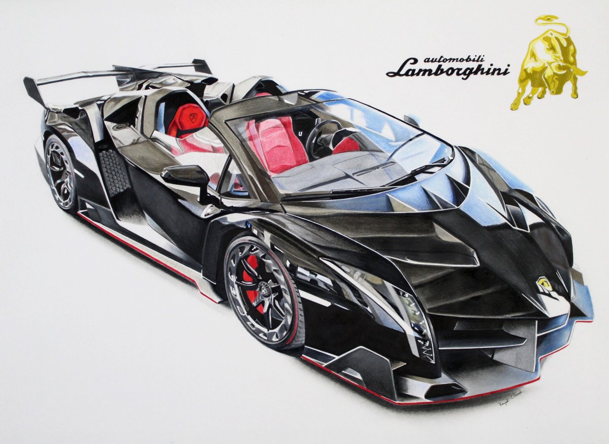 Lamborghini Veneno Drawing Photos