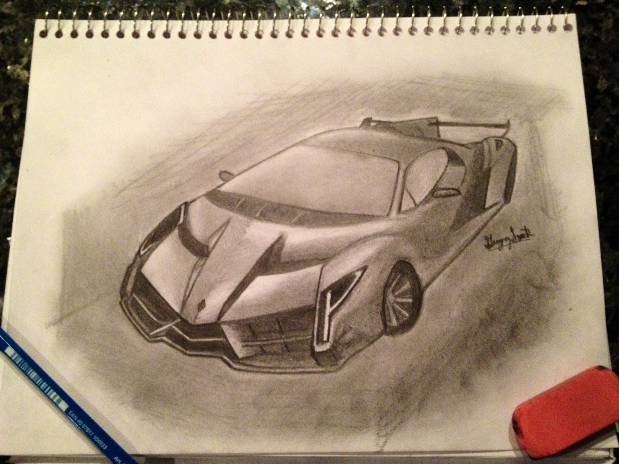 Lamborghini Veneno Drawing Sketch