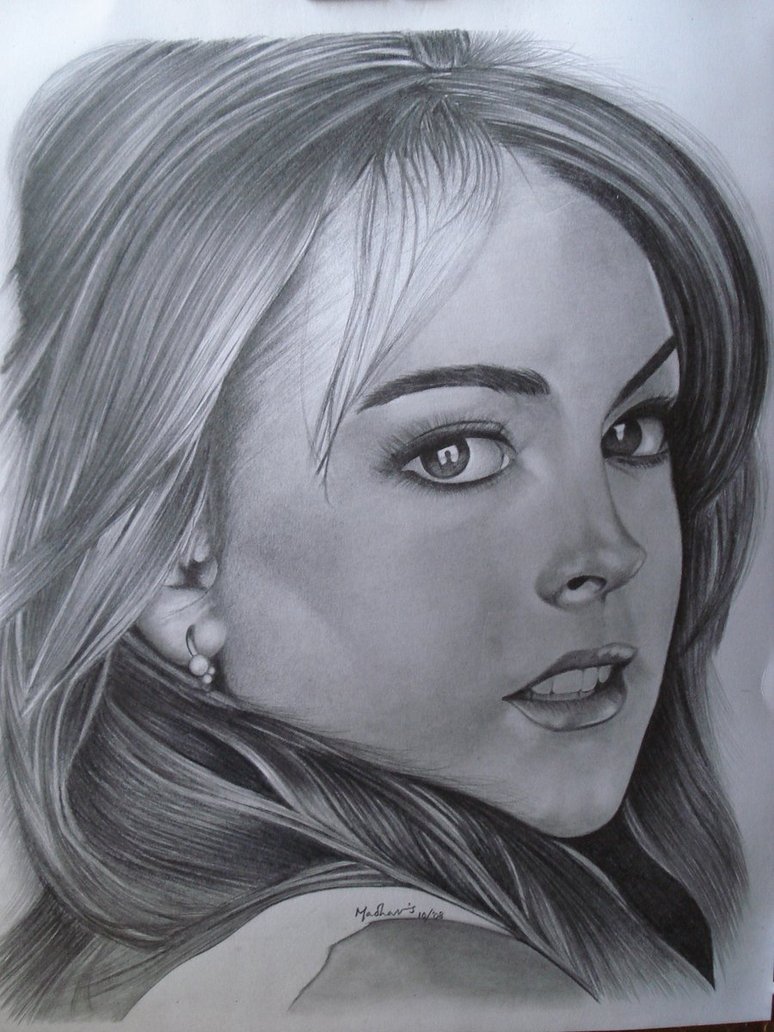 Lindsay Lohan Drawing Amazing