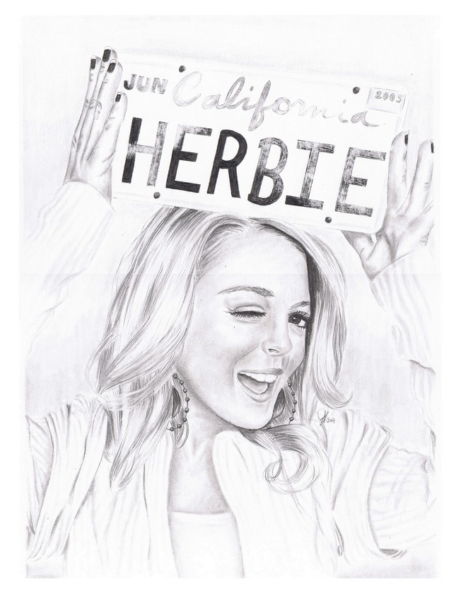 Lindsay Lohan Drawing High-Quality