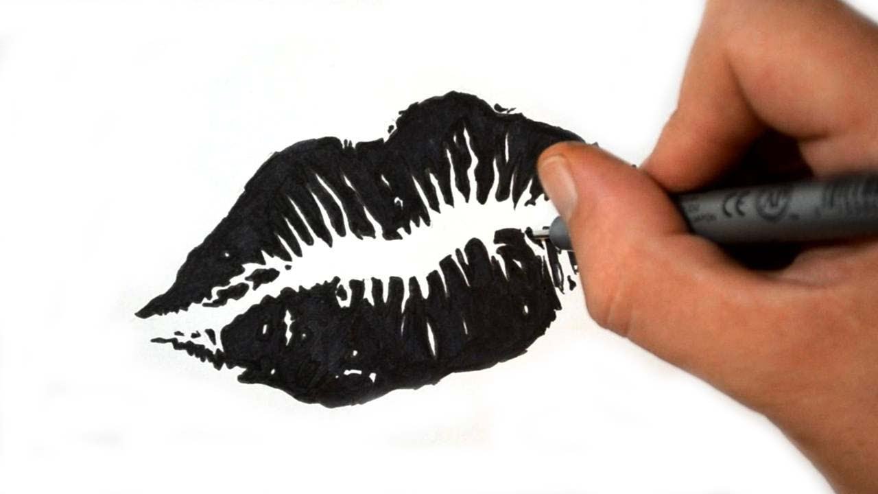 Lipstick Stain Drawing Sketch