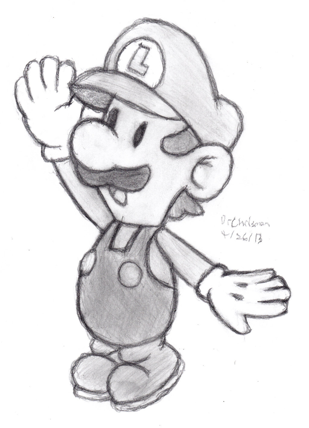 Luigi Drawing Photo
