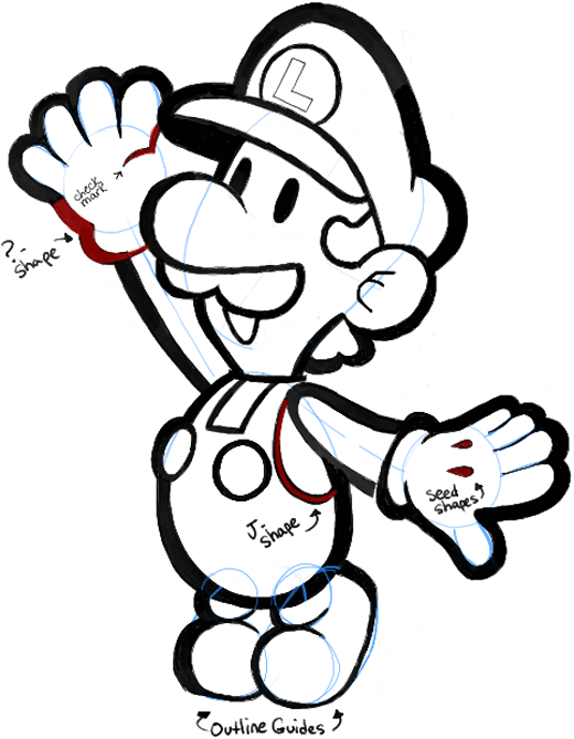 Luigi Drawing Picture