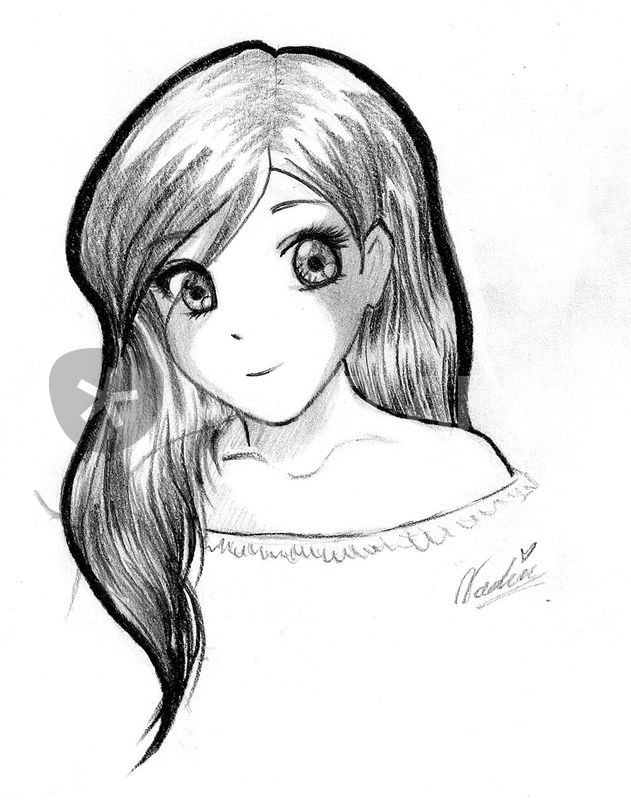 Manga Girl Drawing Beautiful Image
