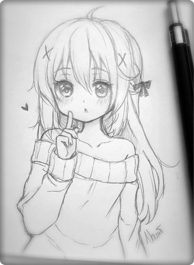 Manga Girl Drawing Image