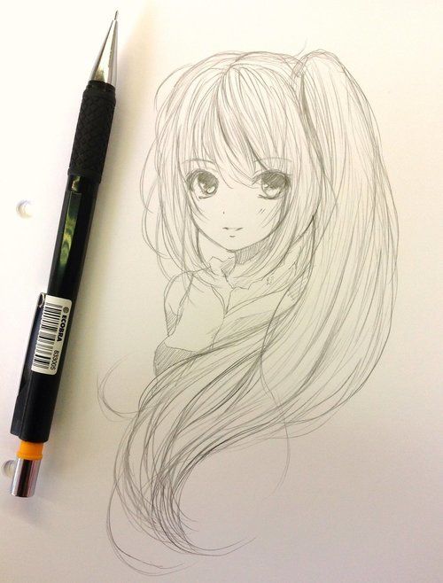 Manga Girl Drawing Pics