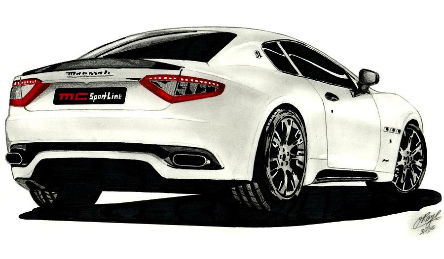 Maserati Art Drawing