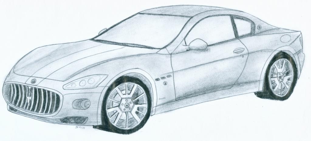 Maserati Drawing Art