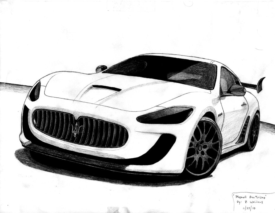 Maserati Drawing Beautiful Image