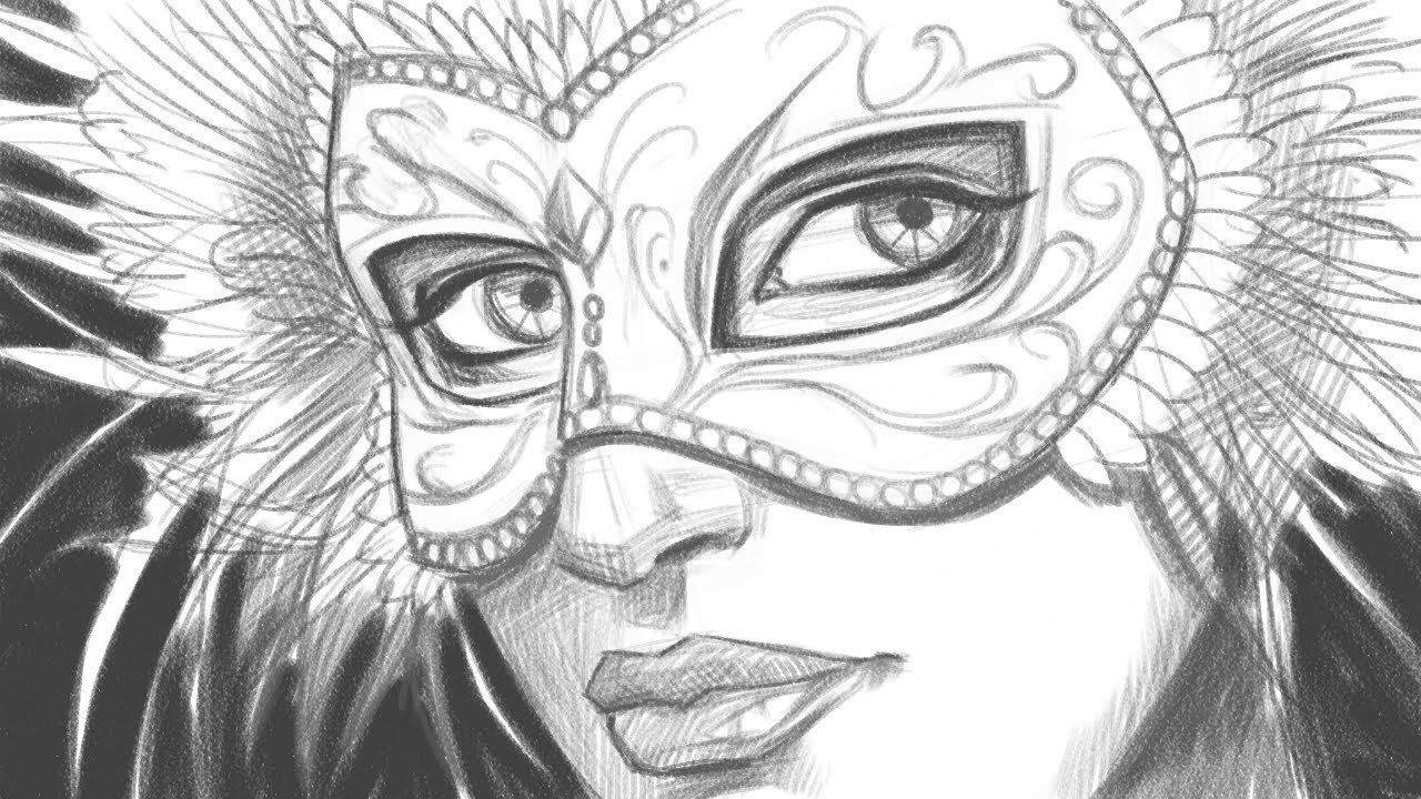 Masquerade Mask Drawing Beautiful Art