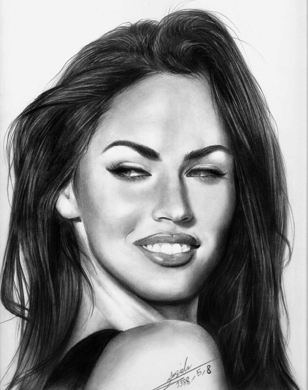 Megan Fox Drawing High-Quality