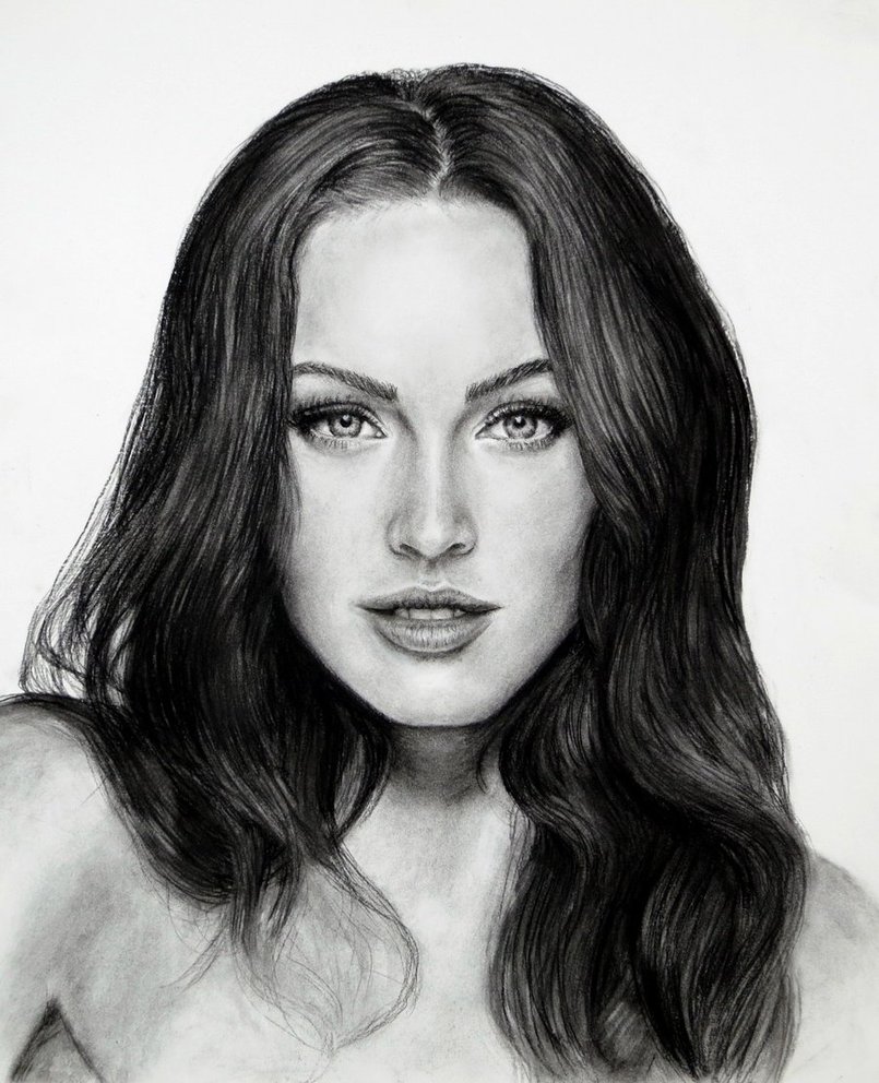 Megan Fox Drawing Realistic