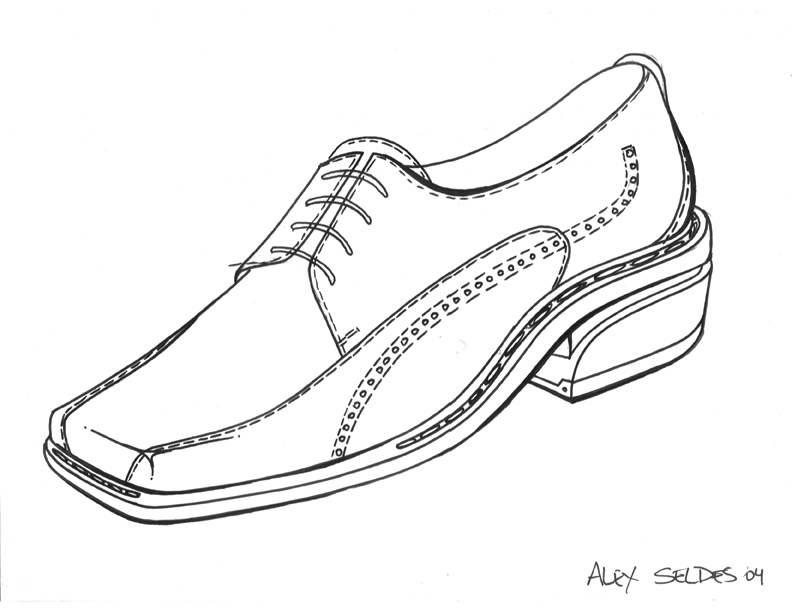 Men Shoes Photo Drawing