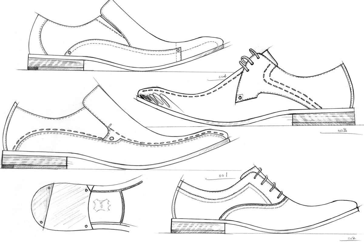 Men Shoes Picture Drawing