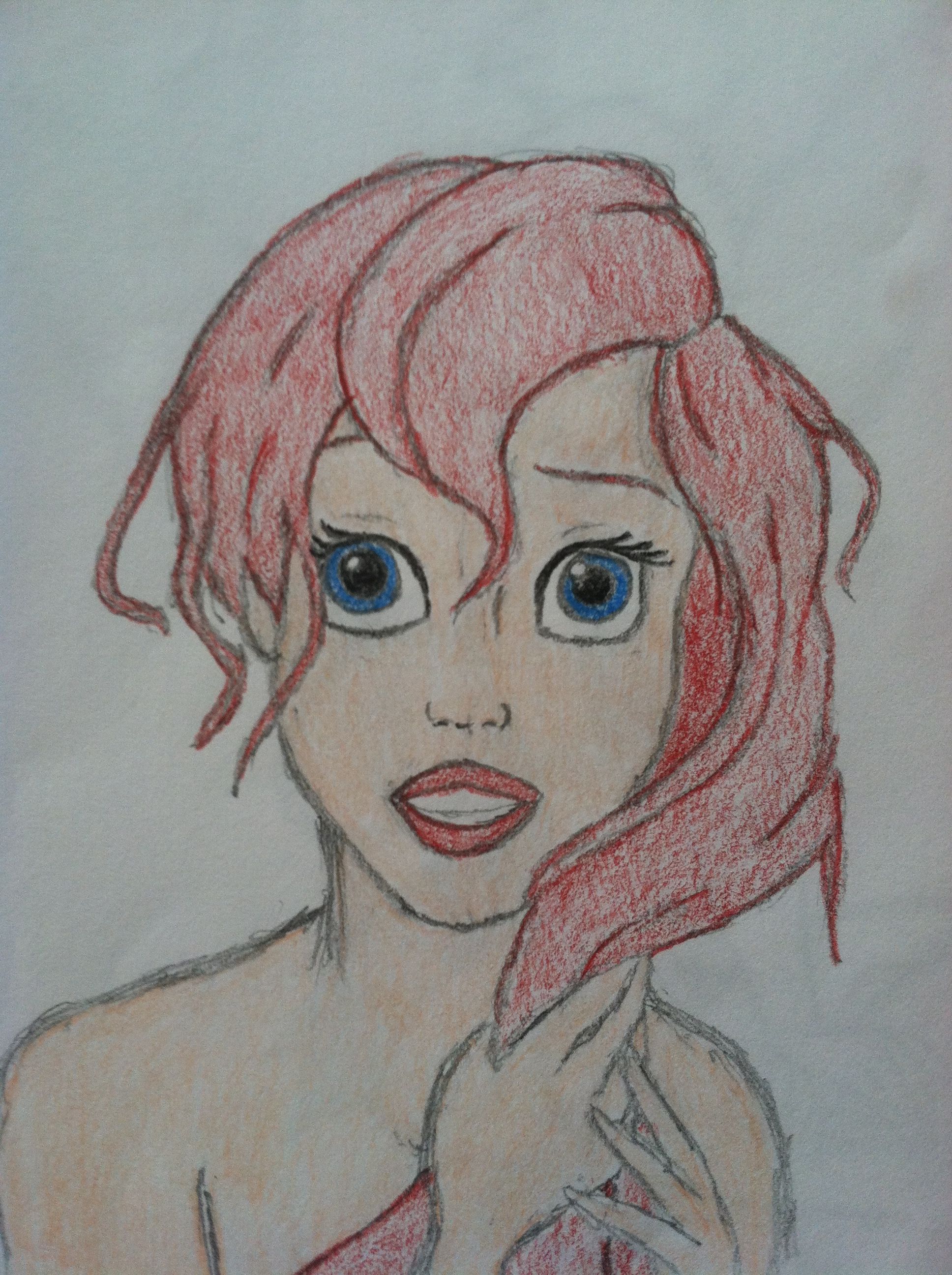 Mermaid Face Drawing High-Quality
