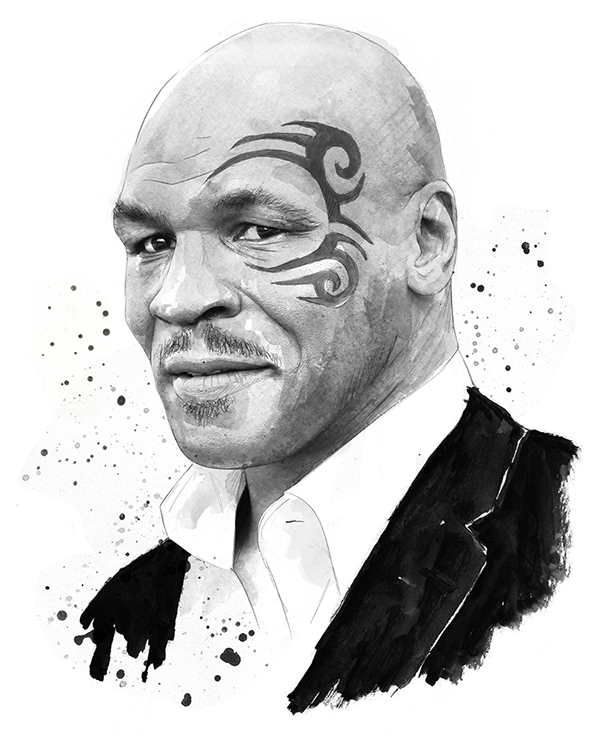 Mike Tyson Drawing, Pencil, Sketch, Colorful, Realistic Art Images