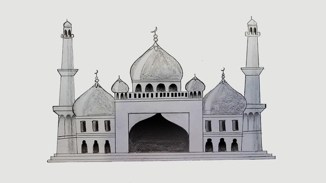 Mosque Drawing Amazing