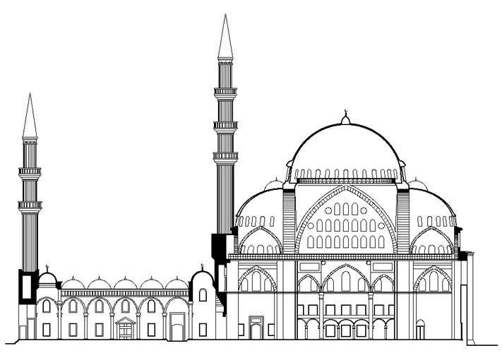 Mosque Drawing Beautiful Art