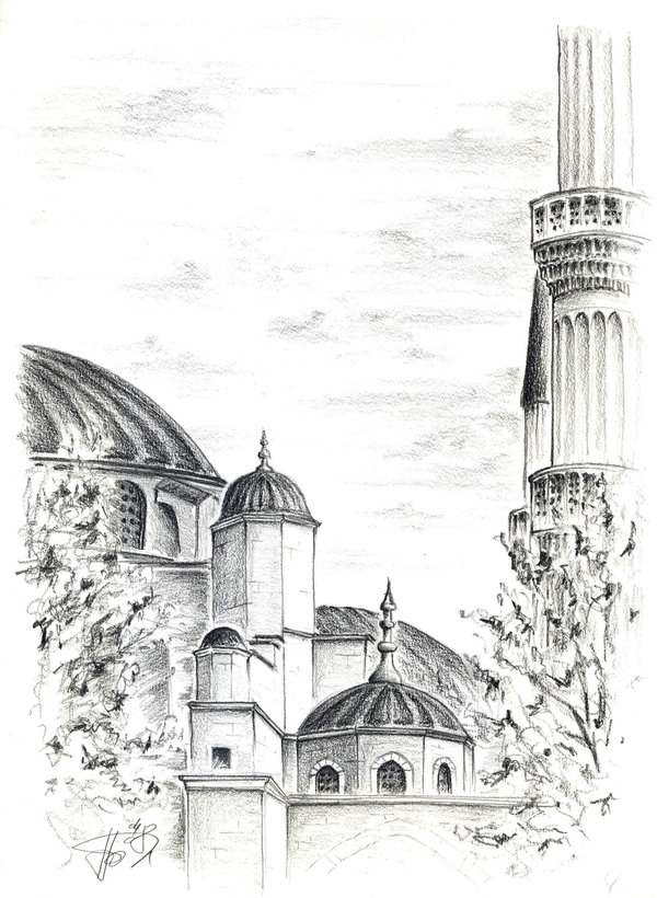 Mosque Drawing Image