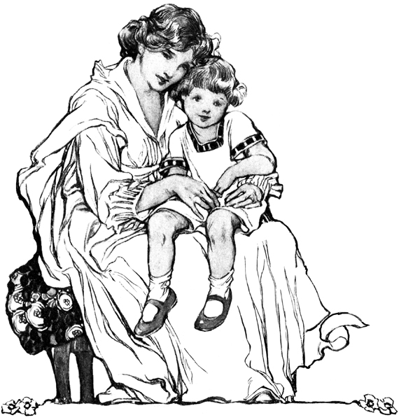 Mother And Child Drawing Art