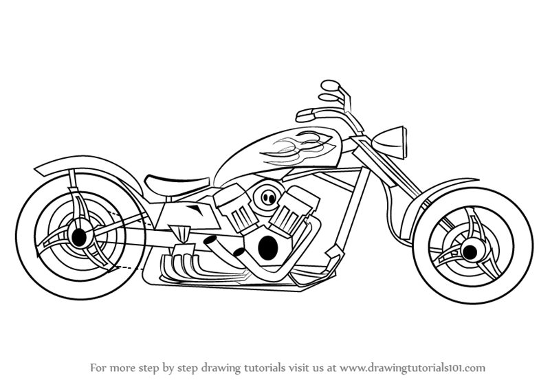 Motorcycle Drawing Art
