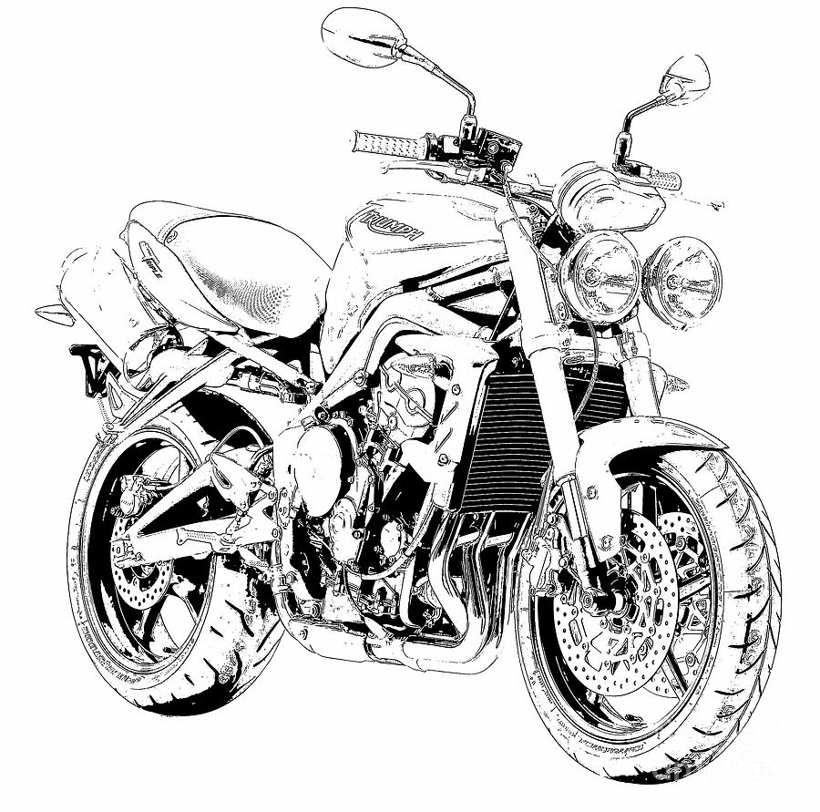 Motorcycle Drawing High-Quality
