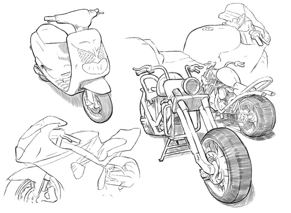 Motorcycle Drawing Pics