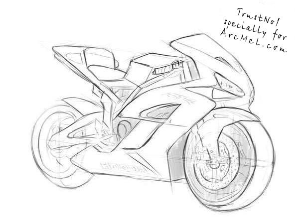 Motorcycle Drawing Picture
