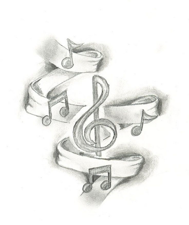 cool music note drawings