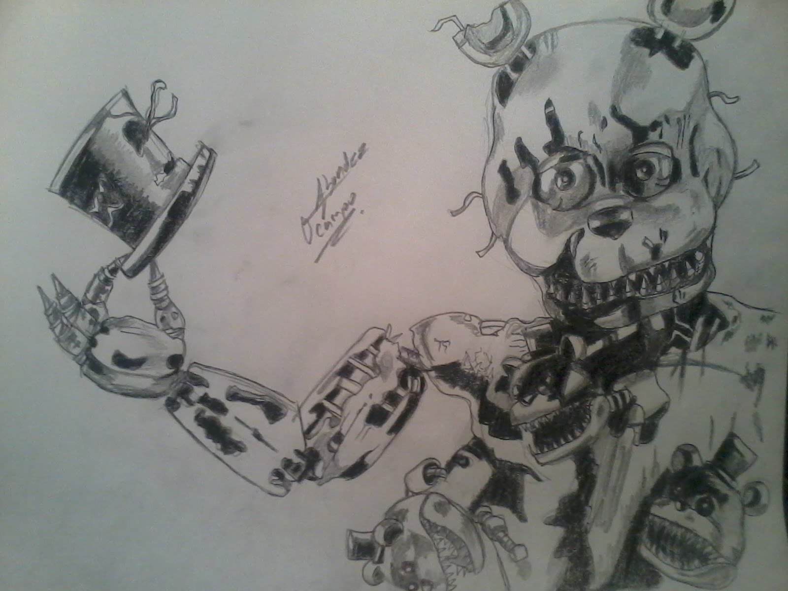 Nightmare Freddy Fazbear Drawing Art