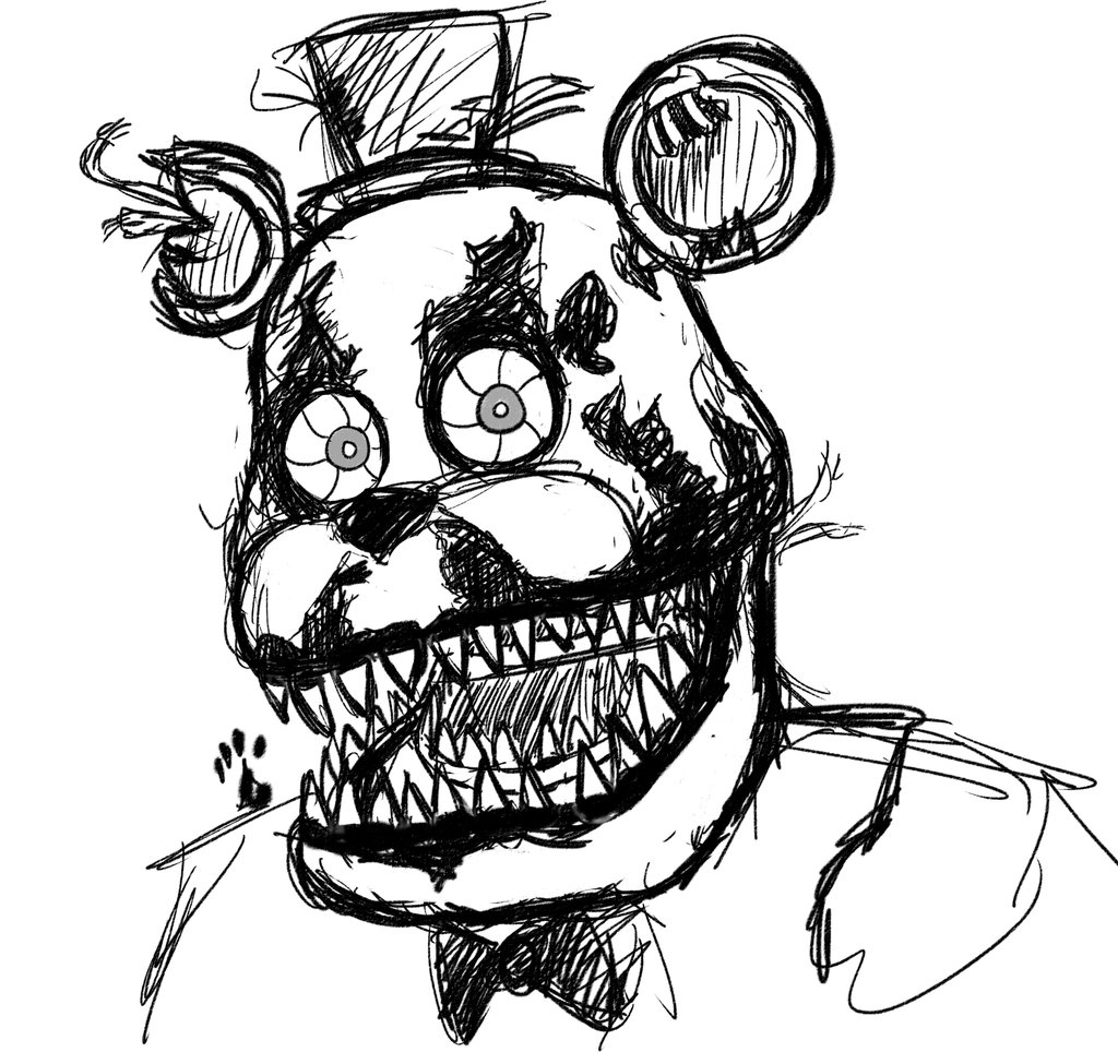 Nightmare Freddy Fazbear Drawing Pics