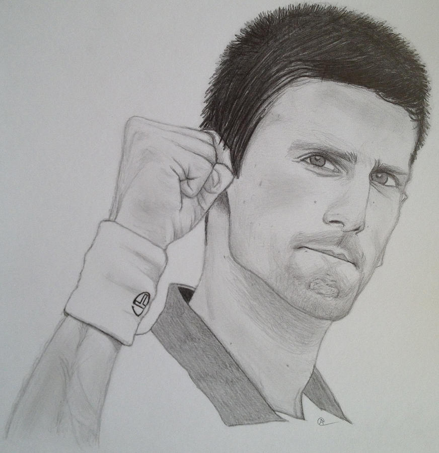 Novak Djokovic Art Drawing