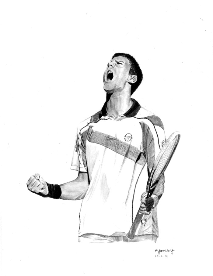 Novak Djokovic Drawing Amazing