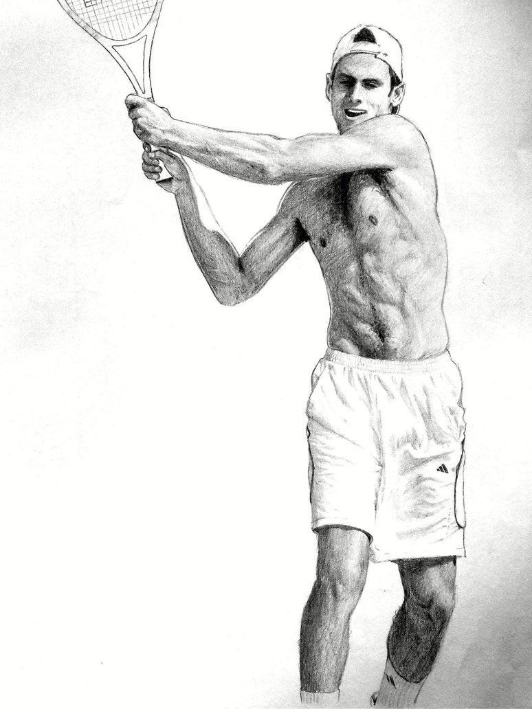 Novak Djokovic Drawing Beautiful Art