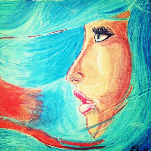 Oil Pastel Drawing High-Quality
