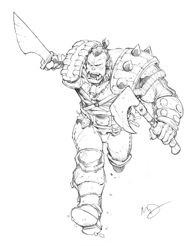 Orc Drawing Sketch