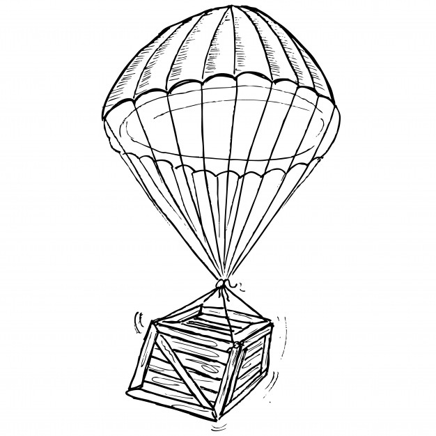 Parachute Drawing Realistic