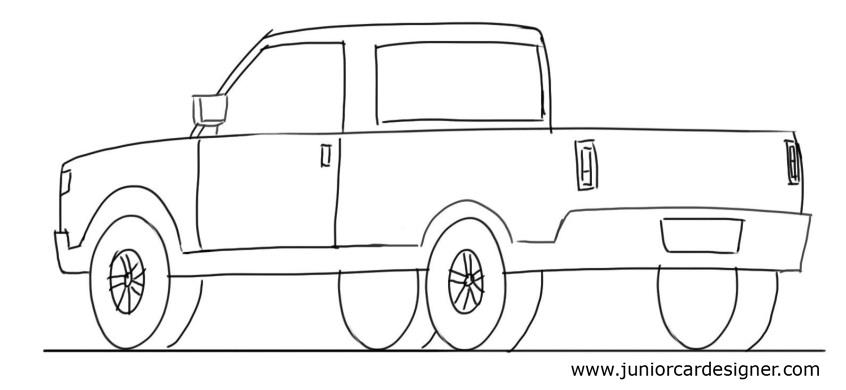 Pickup Truck Drawing Amazing