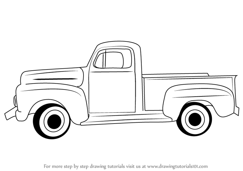 Pickup Truck Drawing Realistic