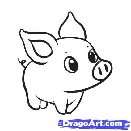 Pig Drawing Image