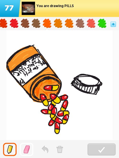 Pills Photo Drawing