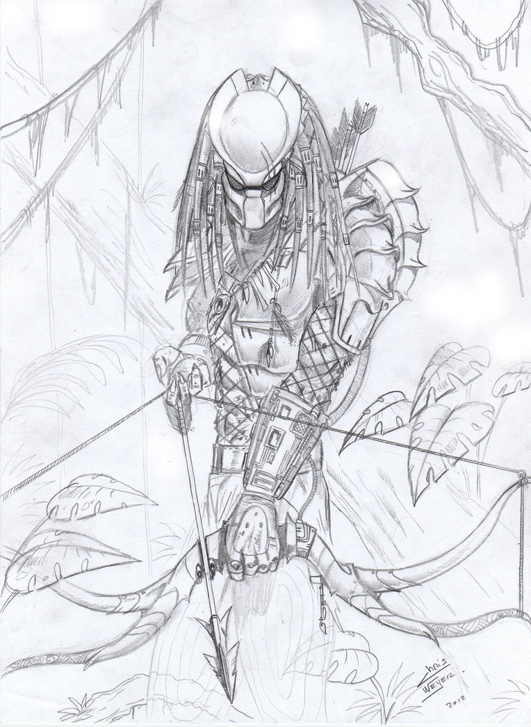 Predator Realistic Drawing