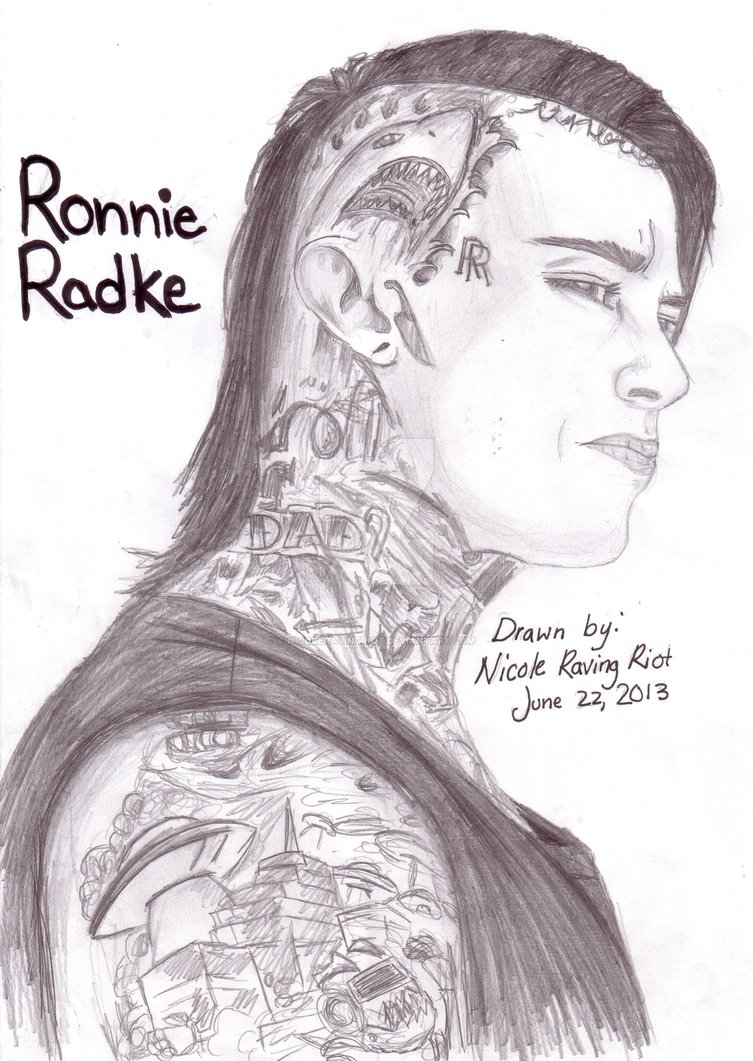 Ronnie Radke Drawing Sketch