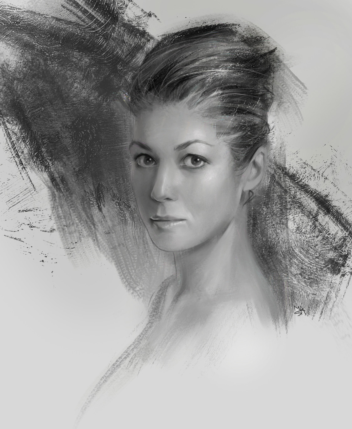 Rosamund Pike Drawing Picture