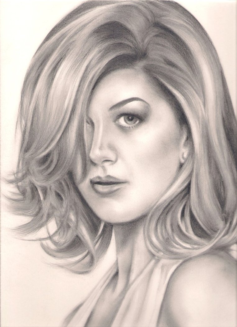 Rosamund Pike Drawing Sketch