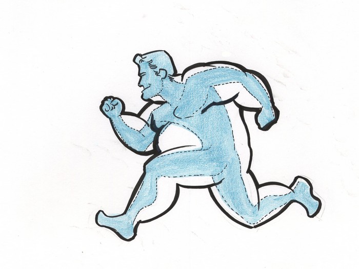 Running Person Drawing High-Quality