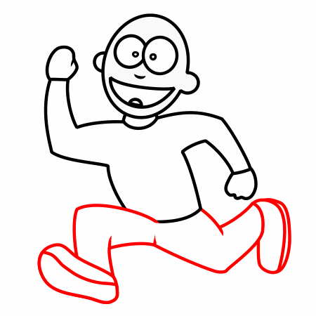 Running Person Drawing Image