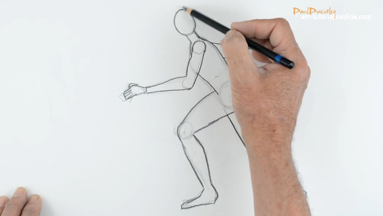 Running Person Drawing Realistic