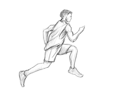 Running Person Drawing Sketch