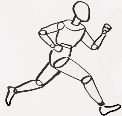 Running Person Drawing